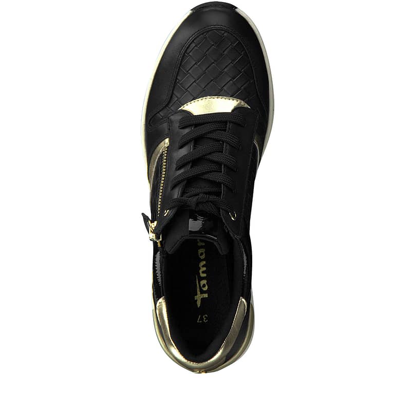 Sneakersy Tamaris 23702-28 097 Blk Woven/Gold