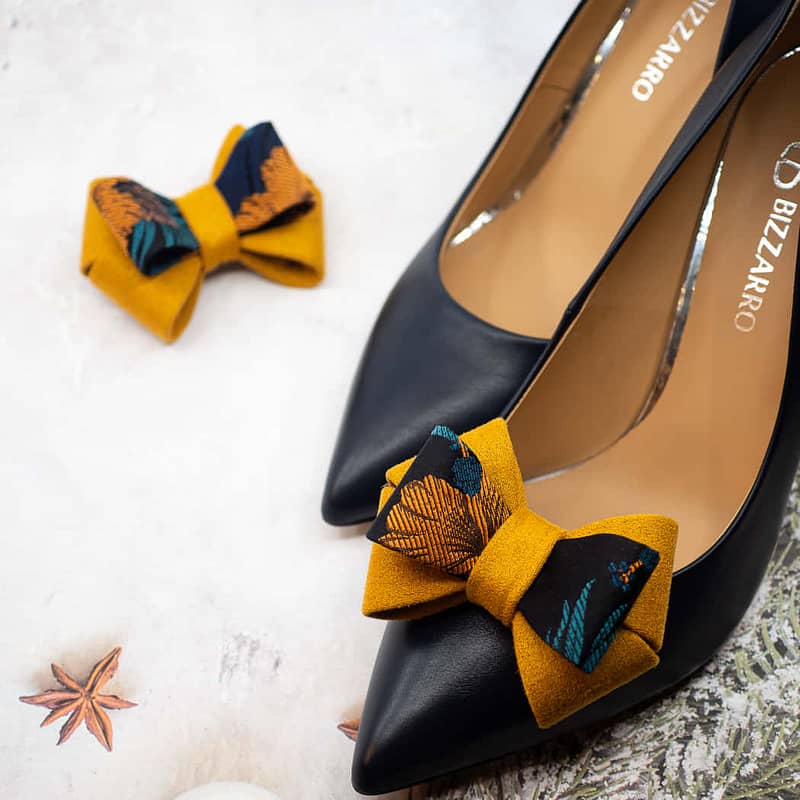 Klipsy do butów Kokardy 3D Mustard Flower