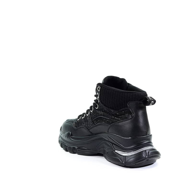 Czarne sneakersy z cyrkoniami GOE MM2N4017