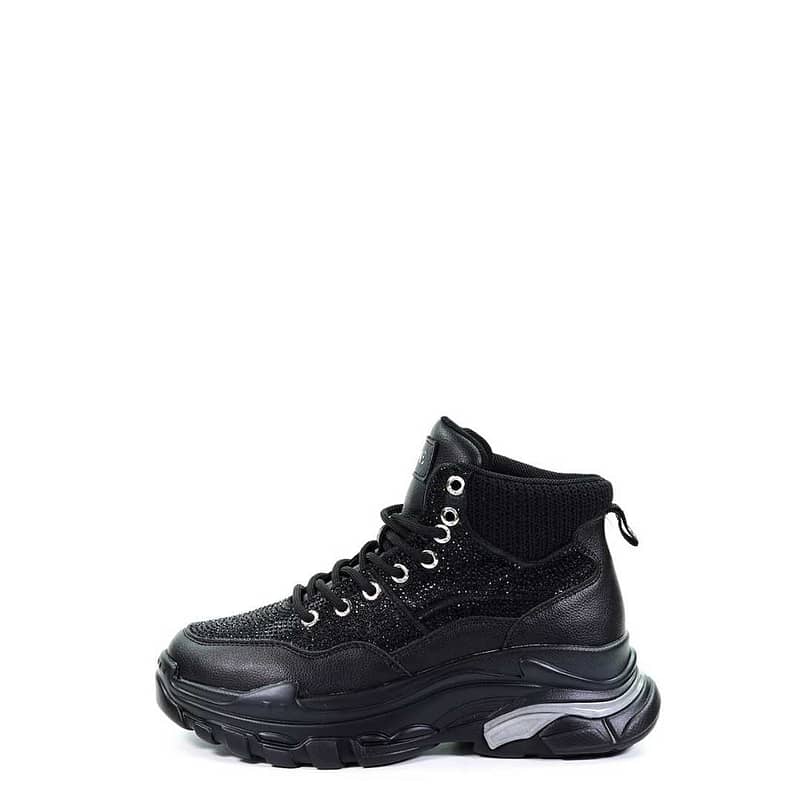 Czarne sneakersy z cyrkoniami GOE MM2N4017